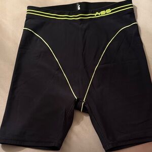 Black and Yellow Women's Bike Shorts